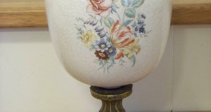 lampa antica alama si ceramica craquelle 60 cm