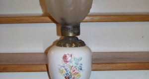 lampa antica alama si ceramica craquelle 60 cm