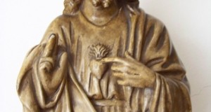 statueta-Isus-ceramica pe suport marmura-24 cm