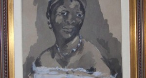 tablou-guasa dupa E.Manet-Negresa-45-38 cm