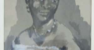 tablou-guasa dupa E.Manet-Negresa-45-38 cm