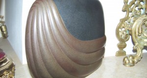 vaza Rosenthal negru mat si brun 1970