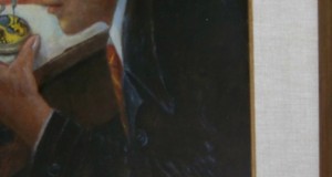 tablou 52-48 cm-Ceasornicarul-pictura semnata