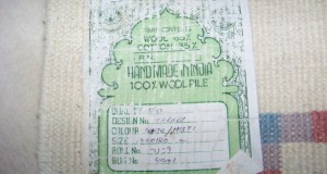 covor  ivoire lana manual India 190-115 cm