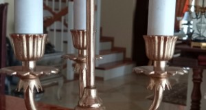 lampa-veioza bronz d ore,3 brate  50 cm