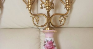 2 lampi florentine portelan,3 brate 45 cm