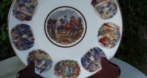 farfurie decor  diferite scene cu Napoleon-portelan