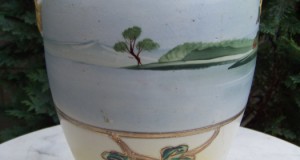 vaza ceramica Japonia pictata integral manual  33 cm