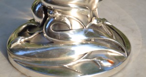 fructiera sculptura placa argint Ottaviani brand Italia,cristal 40cm