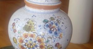 Vas ceramica  Portugalia-28 cm pictat manual h 28 cm