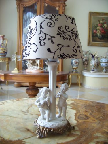 Delicata lampa portelan,bronz-39 cm