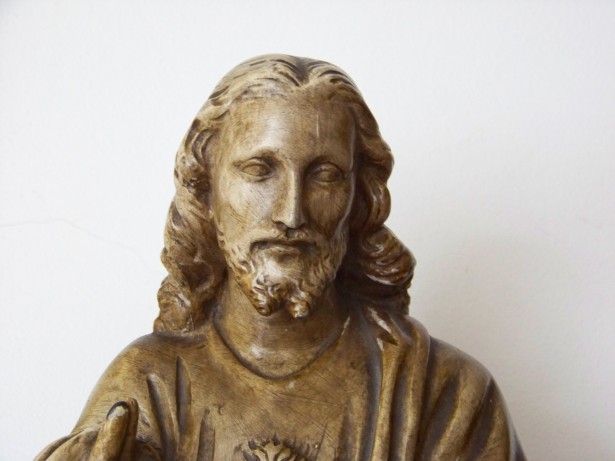 statueta-Isus-ceramica pe suport marmura-24 cm