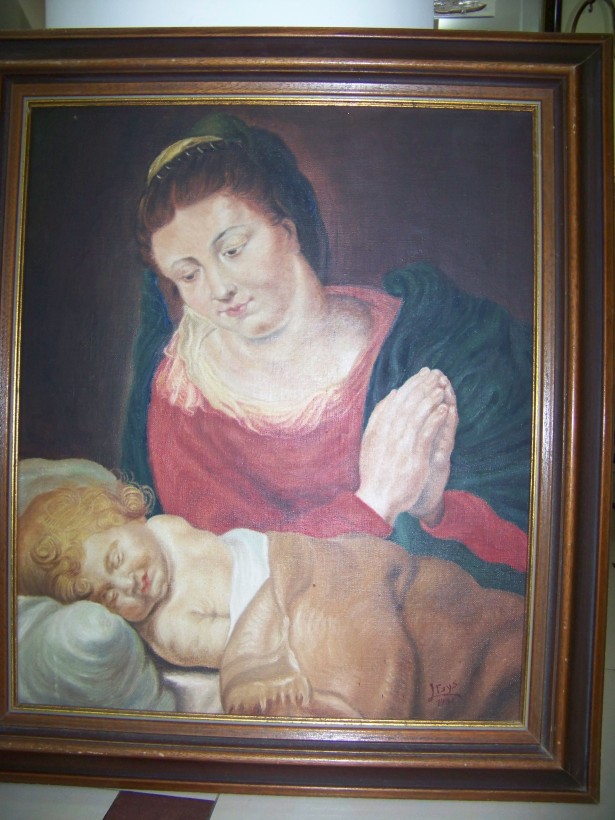 tablou  75-65 cm pictura pe panza  1936