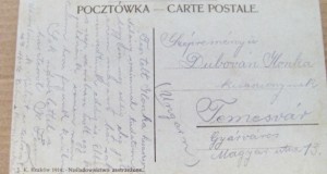 A621-WW1-C.Postala trimisa soldat maghiar front Cracovia cu KuK .