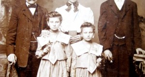 B524-Foto 1900 familie romani din Ardeal in USA Reimann& Co.Cincinnati