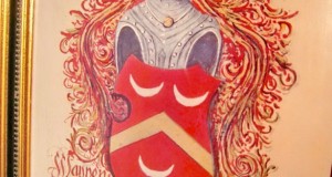 B552-Scutul heraldic medieval Familia Doynesich origine Bosnia.