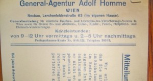7781-Act vechi-Chitanta Mittelung Gen. Ag. Adolf Homme Wien Theophil M