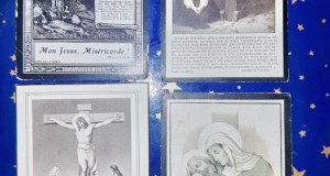 C82D-Semne carte religioase litografice carton anii 1900.