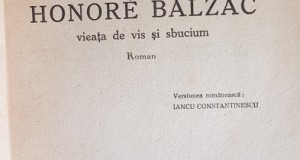 4364-Viata lui H.de Balzac-R.Benjamin carte interbelica.