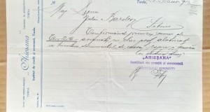 H188-I- Romania regalista-Cec Ariesana Credit Turda- Iuliu Bardosy- 28 Decembrie 1912-Sibiu semnatura Director executiv stare buna.