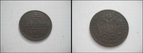 5199-Moneda veche Austria-1kreutzer 1851-A-bronz.
