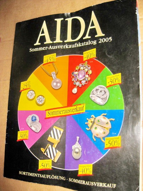 7158-AIDA-Catalog Bijuterii- Ceasuri Vara 2005. Stare buna.