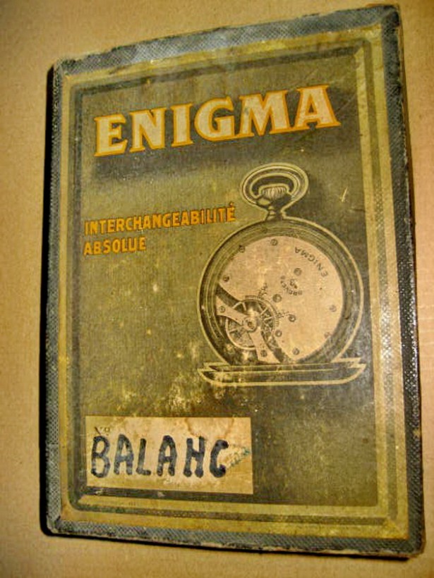 A257-I-Cutie ceasuri Enigma veche Tavannes & Co Suisse reparatii piese