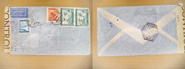 A540- Filatelie-Lot de 15 scrisori Posta Aeriana cu francatura design.