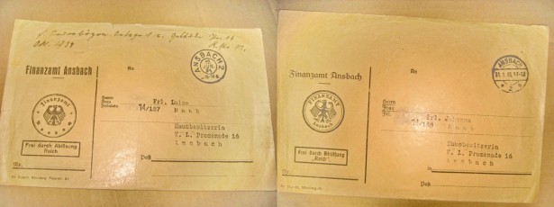 A550-Lot 10 scrisori al 3 lea Reich Adolf Hitler stampile francatura.