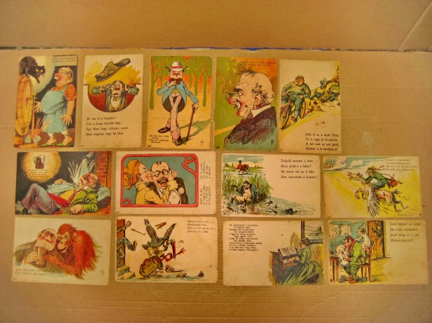 A972-Carti Postale maghiare vechi tema comica anii 1910-1920.