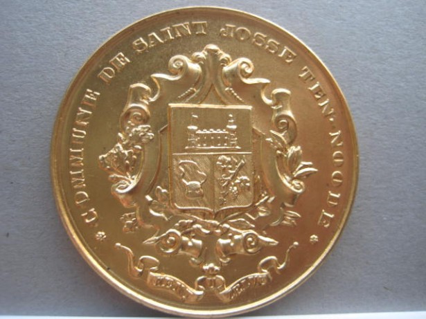 5154-Medalia 7 Centenaire Commune de Saint Josse Belgia.
