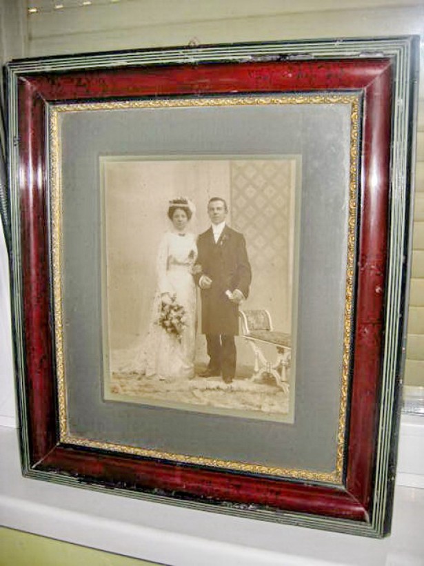 6070-Foto Miri nunta de epoca 1900 rama deosebita visinie.