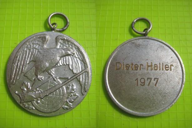 8495b- Medalia Tir-Vanator Dieter Haller 1977 Germania.