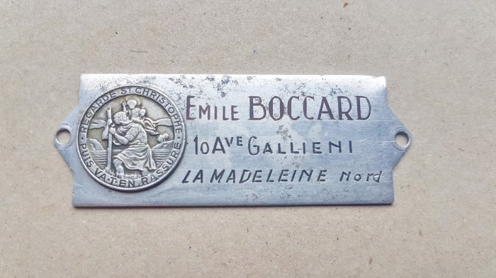 C906-Reclama veche Emille Boccard cu Sf. Christofor