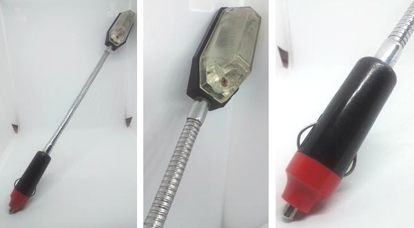 Lampa braț flexibil, pentru interior auto 12V, anii ț90