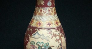 Eleganta vaza de dimensiuni impozante chinezeasca pictata manual