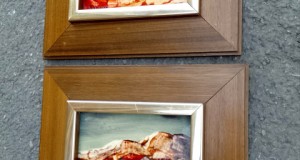 Set de 2 tablouri pictura pe porțelan
