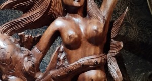 Sculptura din lemn masiv Art-Nouveau