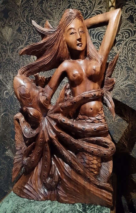 Sculptura din lemn masiv Art-Nouveau