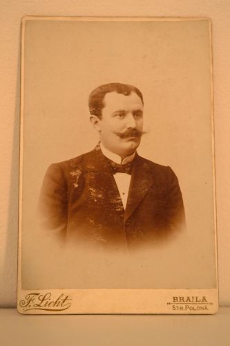 Fotografie veche antica figura masculina Braila circa 1900