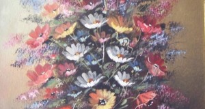 tablou flori-pictura manuala in ulei-75 63