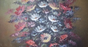 tablou flori-pictura manuala in ulei-75 63