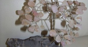 bonsai-pomisor cu 74 cristale cuart roz