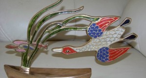 statueta-alama cu email policrom india-l  30 cm