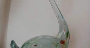 lebada sticla Murano-h 28 cm