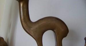 caprioara din bronz-22 cm-1,2 kg