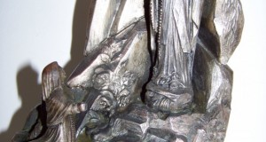 statueta metal-L apparition-Lourdes-h  25 cm  1,5 kg