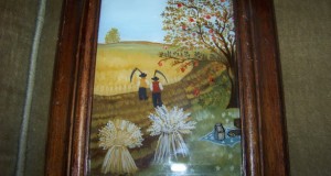 tablouri pictura naiva pe sticla reverso-25-21 cm