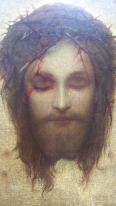 tablou litografie -chipul lui Isus Hristos-33-27 cm