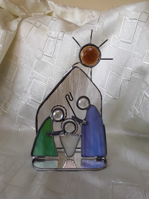Ornament Craciun,  vitraliu,  Sfanta Familie